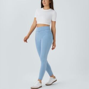 🆕 Halara Flex High Waisted Pocket Denim Casual Leggings, Size XS